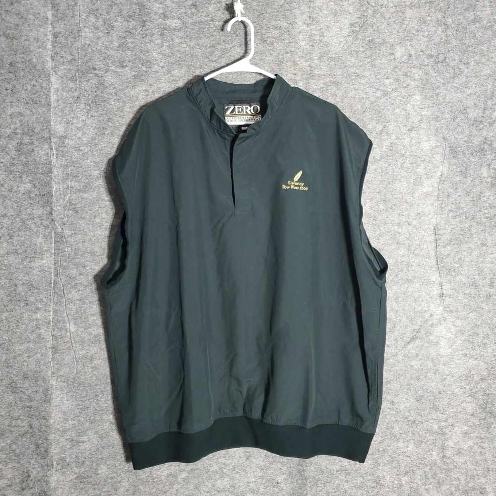 ZERO‎ Restriction Golf Vest Mens XXL Dark Green Sleeveless Performance Outerwear